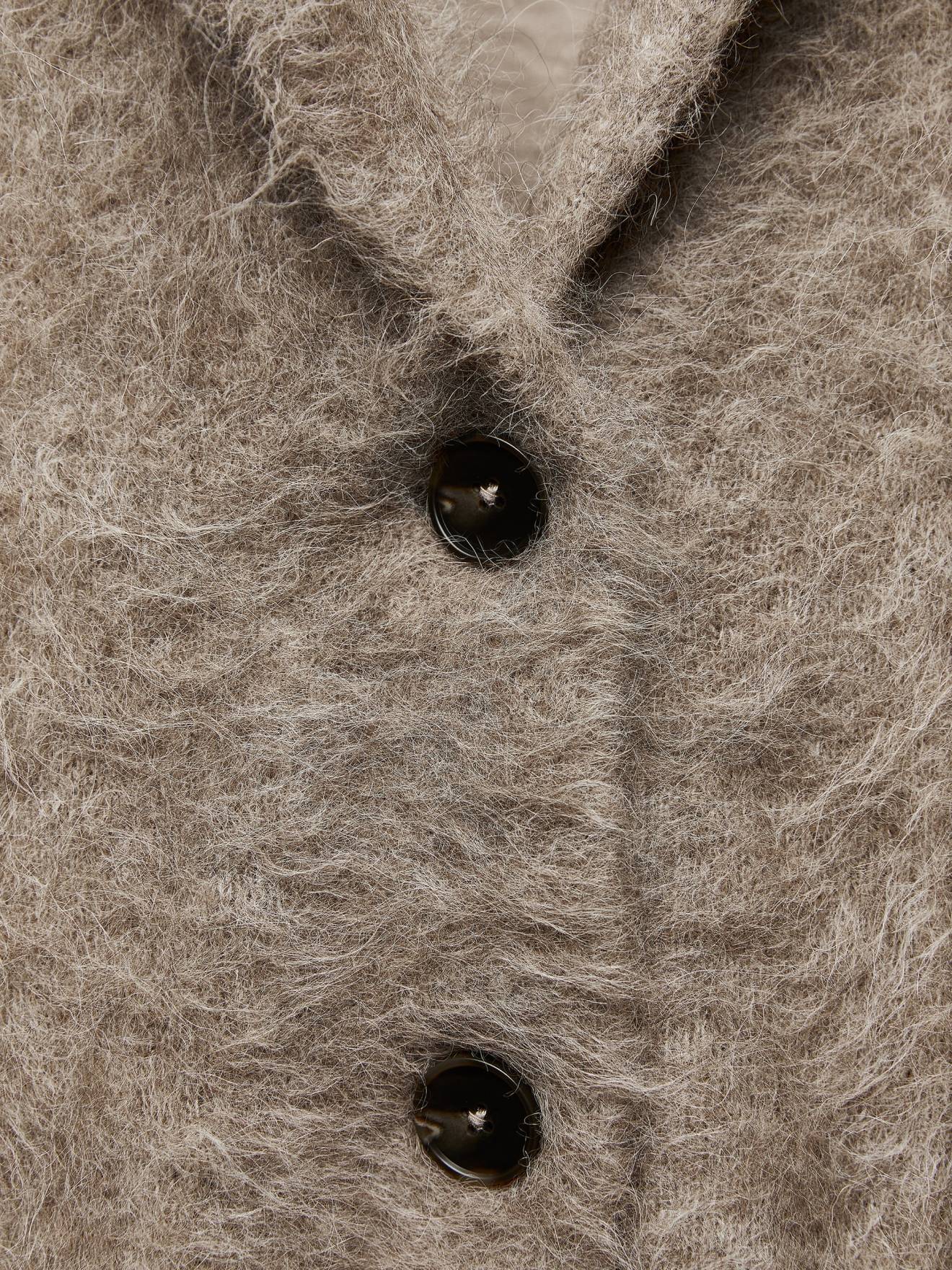 Short Coat Knitted with an Alpaca Blend